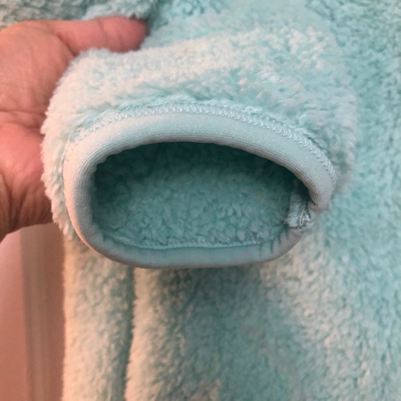 Uniqlo Women's Jacket Mint Green Medium Long Sleeves Mock Neck Zip Fuzzy - Picture 5 of 12